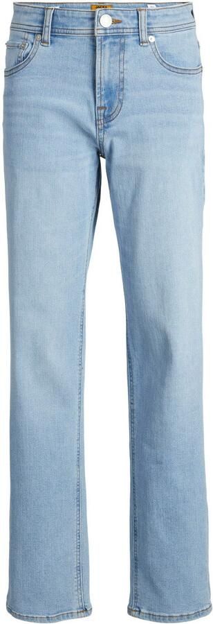 Jack & jones JUNIOR regular fit jeans JJICLARK light blue denim Blauw Jongens Stretchdenim 128 - Foto 5