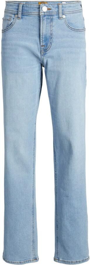 Jack & jones JUNIOR regular fit jeans JJICLARK light blue denim Blauw Jongens Stretchdenim 164 - Foto 4