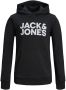 Jack & jones JUNIOR hoodie JJECORP met logo zwart Sweater Logo 128 - Thumbnail 2