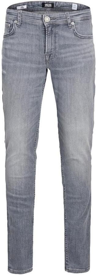 Jack & jones JUNIOR low waist slim fit jeans JJIGLENN grijs Jongens Stretchdenim 134
