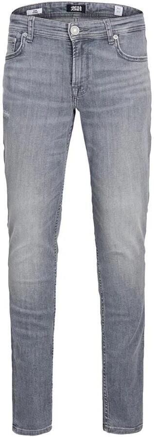 Jack & jones JUNIOR low waist slim fit jeans JJIGLENN grijs Jongens Stretchdenim 134 - Foto 1