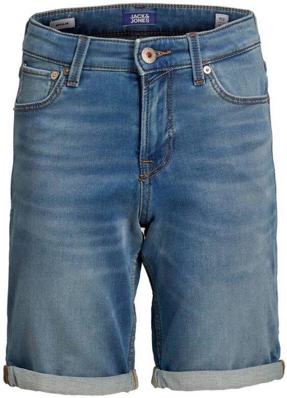 JACK & JONES JUNIOR regular fit jeans bermuda Rick blue denim