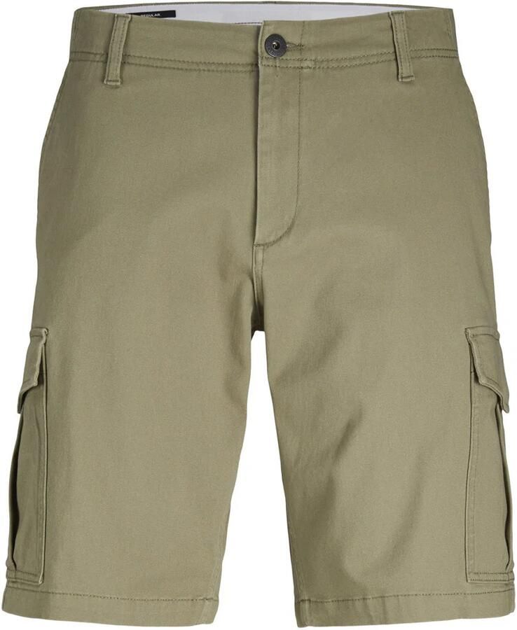Jack & jones JUNIOR cargo short JPSTJOE JJCARGO oliegroen Korte broek Jongens Stretchkatoen 176