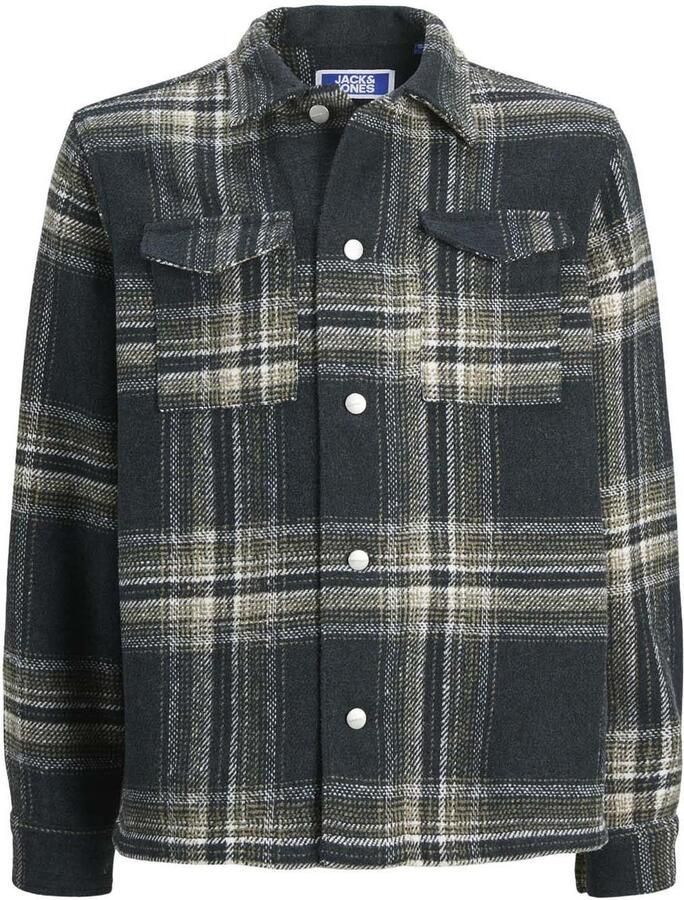 JACK & JONES JUNIOR geruit overhemd JORVESTERBRO donkerblauw ecru - Foto 3
