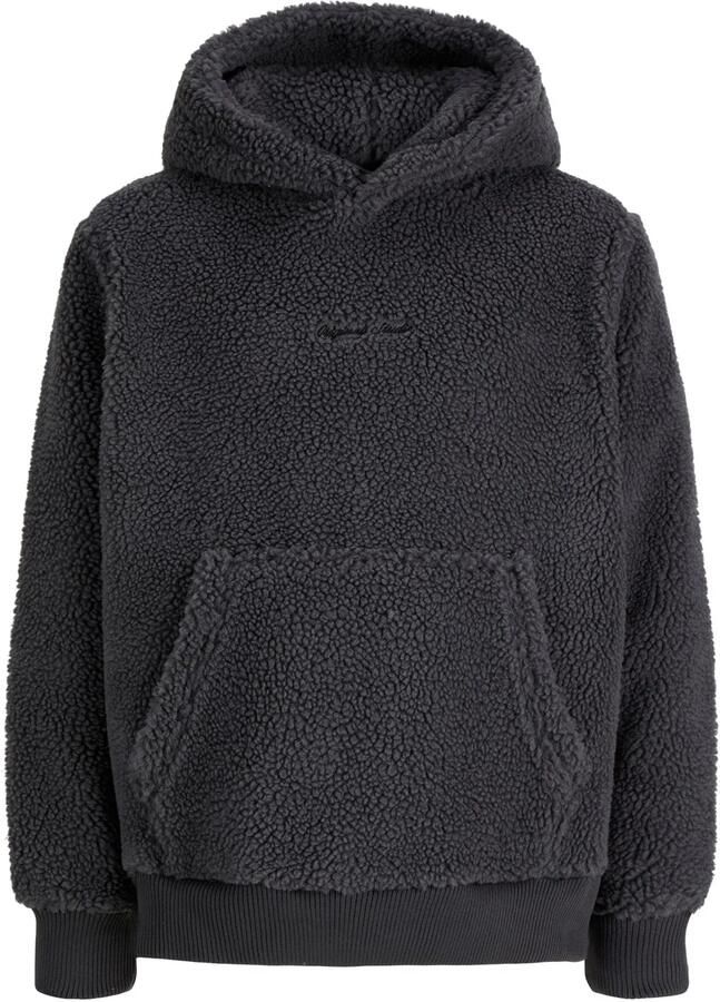 JACK & JONES JUNIOR teddy sweater met tekst antraciet - Foto 4