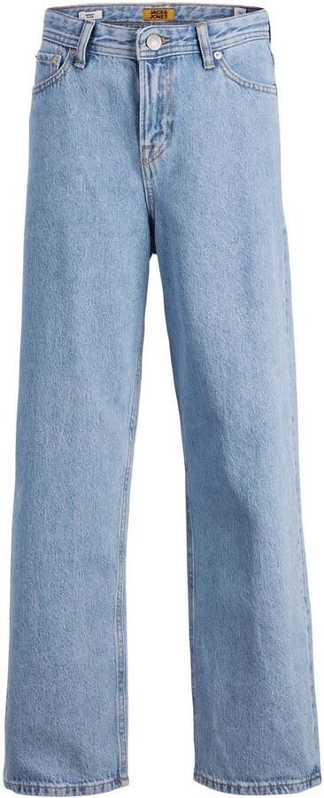 Jack & Jones Junior Relax fit jeans JJIALEX met Baggy Fit en hoge taille Slijtage-effecten modieus relaxed fit denim