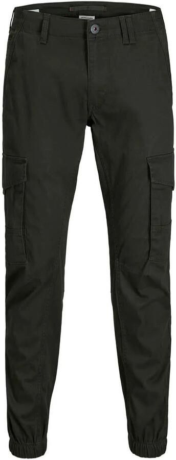JACK & JONES JUNIOR slim fit cargo broek donkergroen - Foto 4