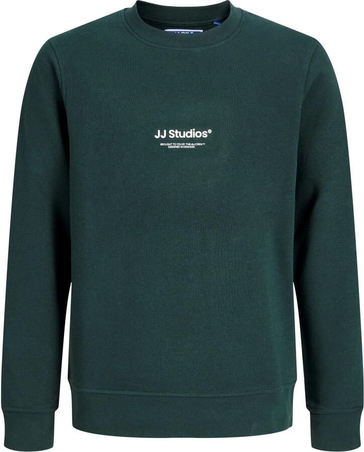 JACK & JONES JUNIOR sweater met tekst donkergroen - Foto 3