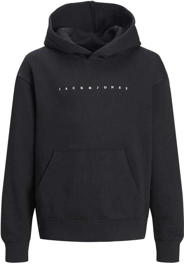 Jack & jones JUNIOR hoodie JJESTAR met logo zwart Sweater Logo 152 - Foto 4