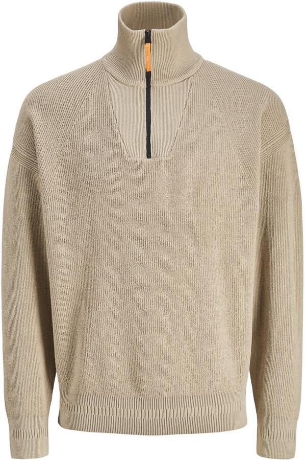 Jack & Jones Schipperstrui JCOOUTDOOR KNIT HALF ZIP HIGH NECK SN