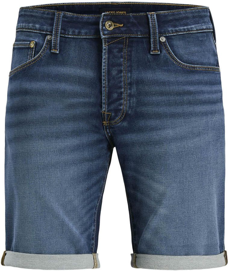 JACK & JONES JEANS INTELLIGENCE regular denim short dark blue denim