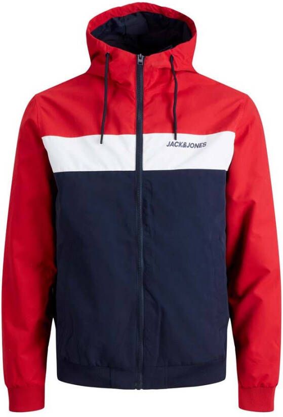 Jack & jones Lichtgewicht Bomberjack met capuchon Red Heren