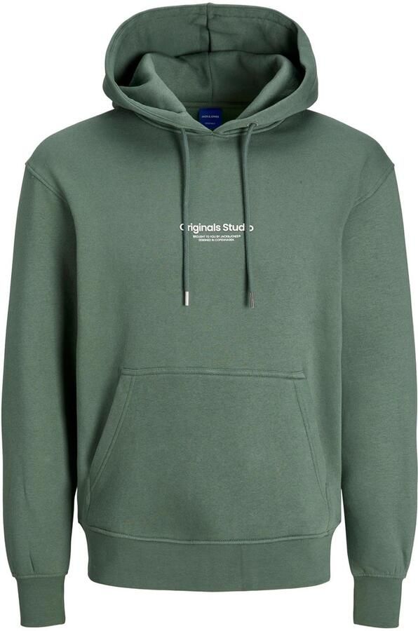 JACK & JONES ORIGINALS hoodie JORVESTERBRO met printopdruk groen