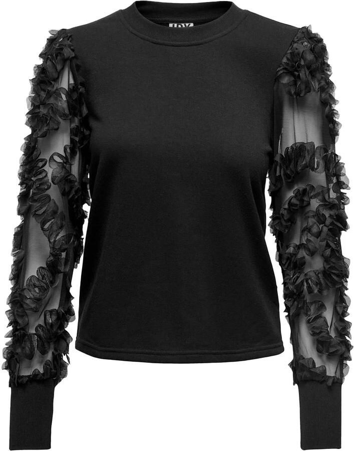 Jacqueline de Yong Zwarte Katoenen Gebreide Kleding Herfst Winter Collectie Black Dames