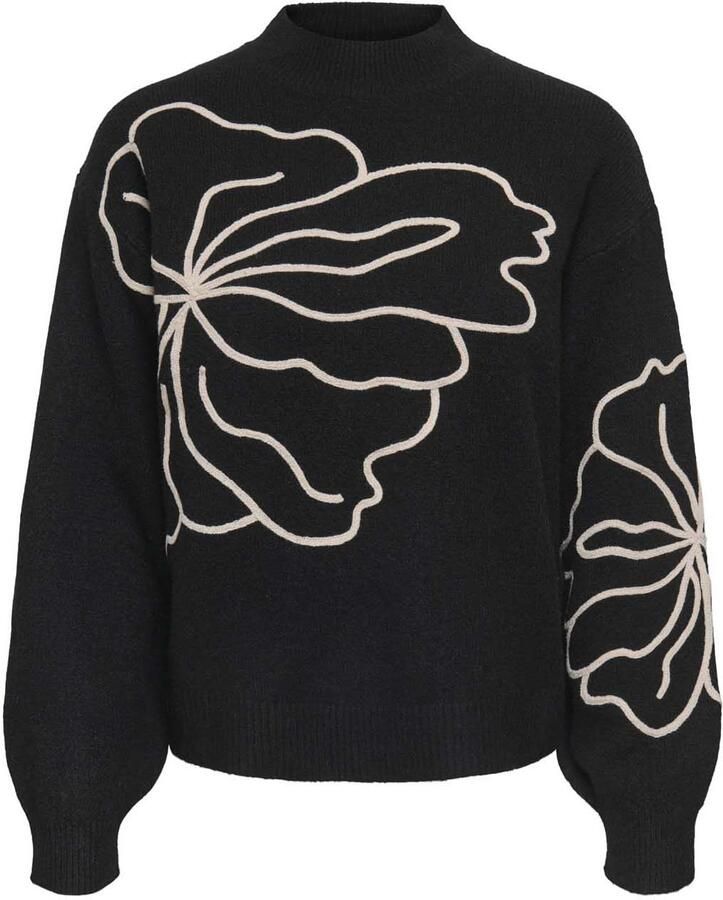 JDY Gebreide trui JELLA L S FLOWER PULLOVER KNT NOOS