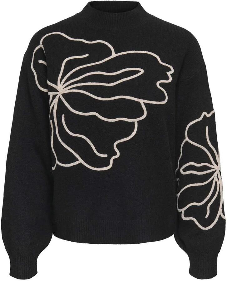 JDY Gebreide trui JELLA L S FLOWER PULLOVER KNT NOOS