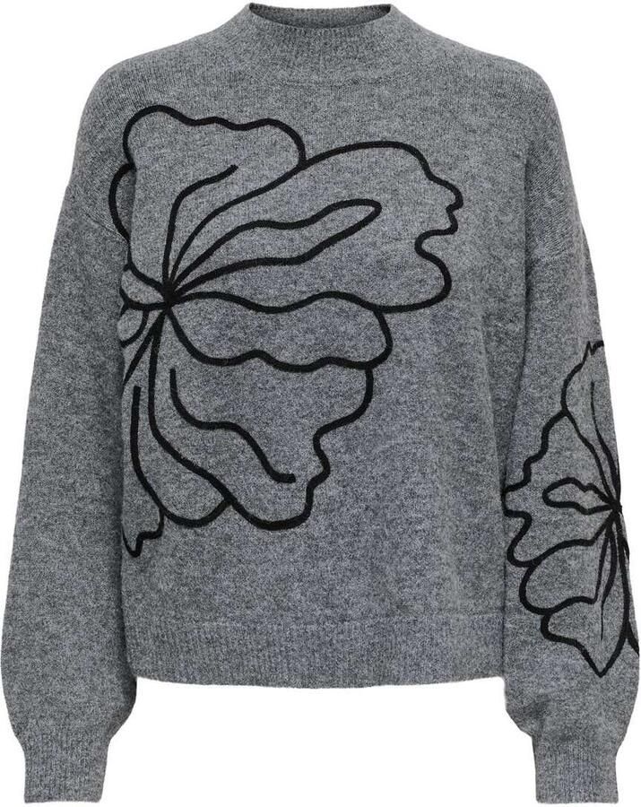 JDY Gebreide trui JELLA L S FLOWER PULLOVER KNT NOOS - Foto 3