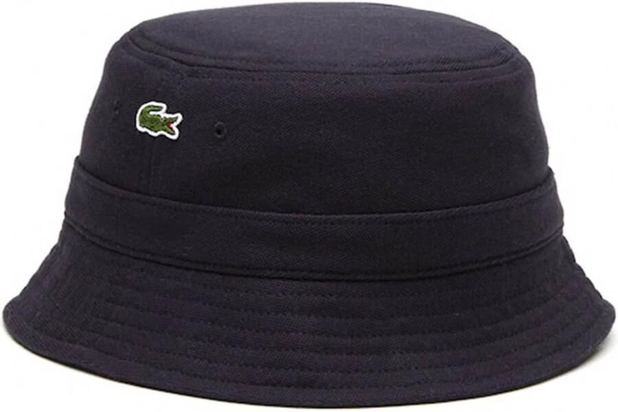 Lacoste Bucket Hat Logo Navy Blauw