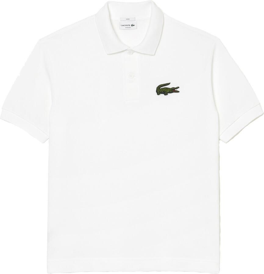 Lacoste Ruimvallende Polo met Verantwoordelijk Tintje White Heren