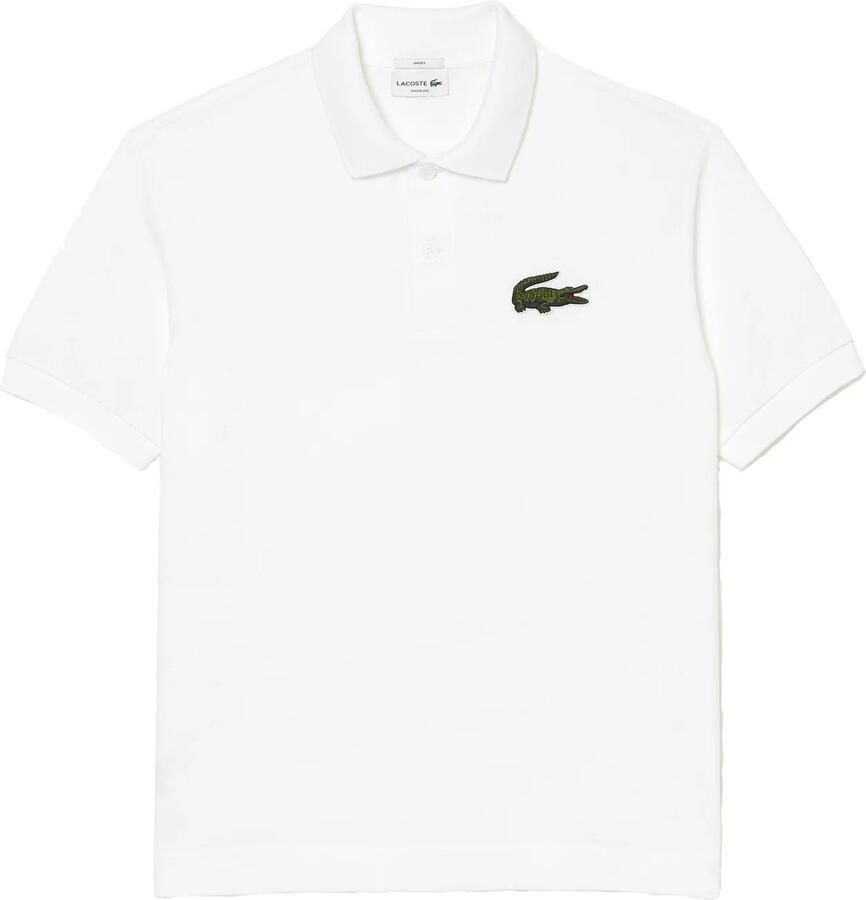 Lacoste Ruimvallende Polo met Verantwoordelijk Tintje White Heren