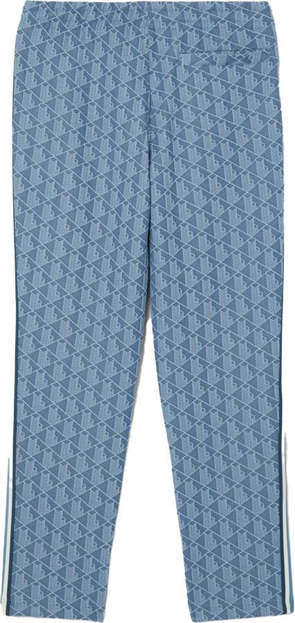 Lacoste Vintage Monogram Sweatpants Blauw Paris Stijl Blue Heren