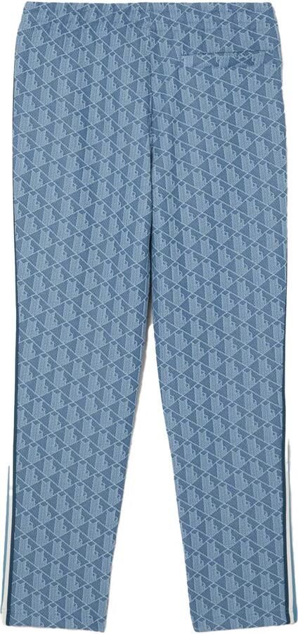 Lacoste Vintage Monogram Sweatpants Blauw Paris Stijl Blue Heren