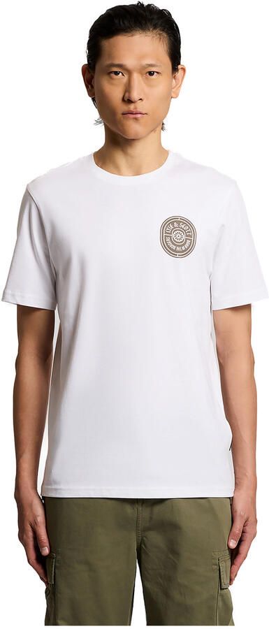 Lyle & Scott regular T-shirt met backprint wit - Foto 3