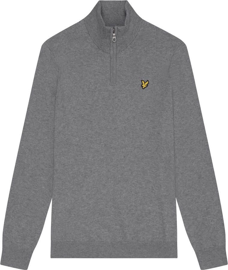 Lyle And Scott Sweater Lyle Scott Half Zip Pullover Merinowol Grijs - Foto 3