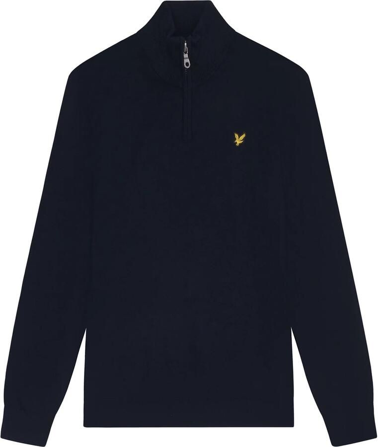 Lyle & Scott Trui Lyle & Scott KN2112VC CTTN MERINO QRTR ZIP JUMP-Z271 DARK NAVY - Foto 7