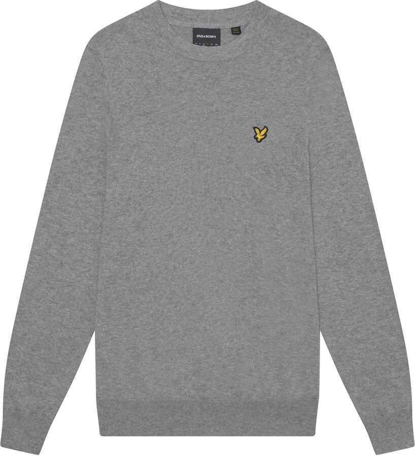 Lyle & Scott Grijze Gebreide Ronde Hals Trui Gray Heren