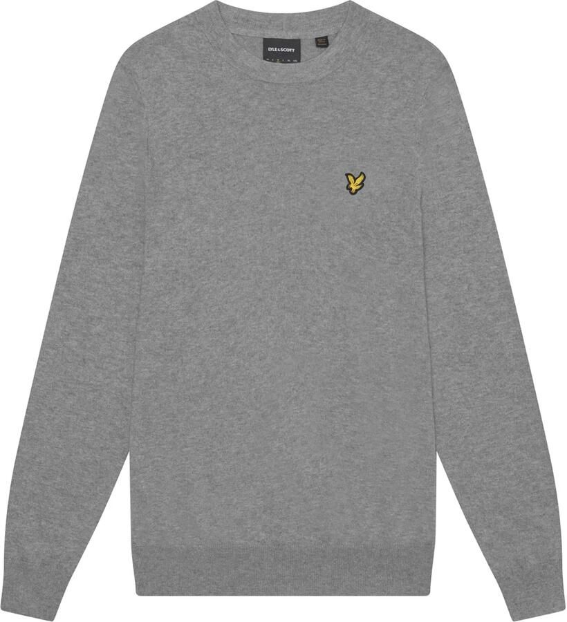 Lyle & Scott Grijze Gebreide Ronde Hals Trui Gray Heren