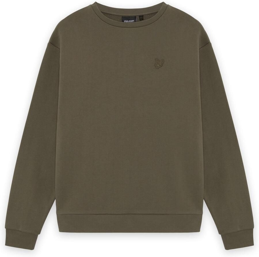 LYLE & SCOTT Truien & Vesten Drop Shoulder Crew Khaki - Foto 3