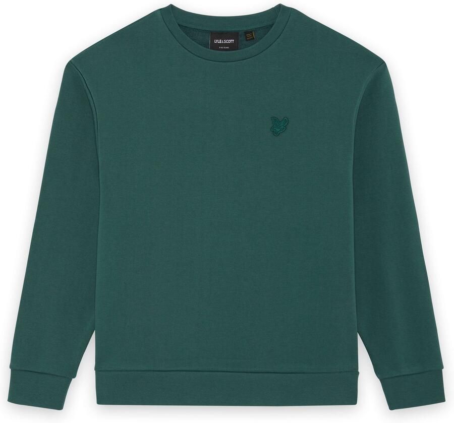 LYLE & SCOTT Truien & Vesten Drop Shoulder Crew Donkergroen - Foto 3