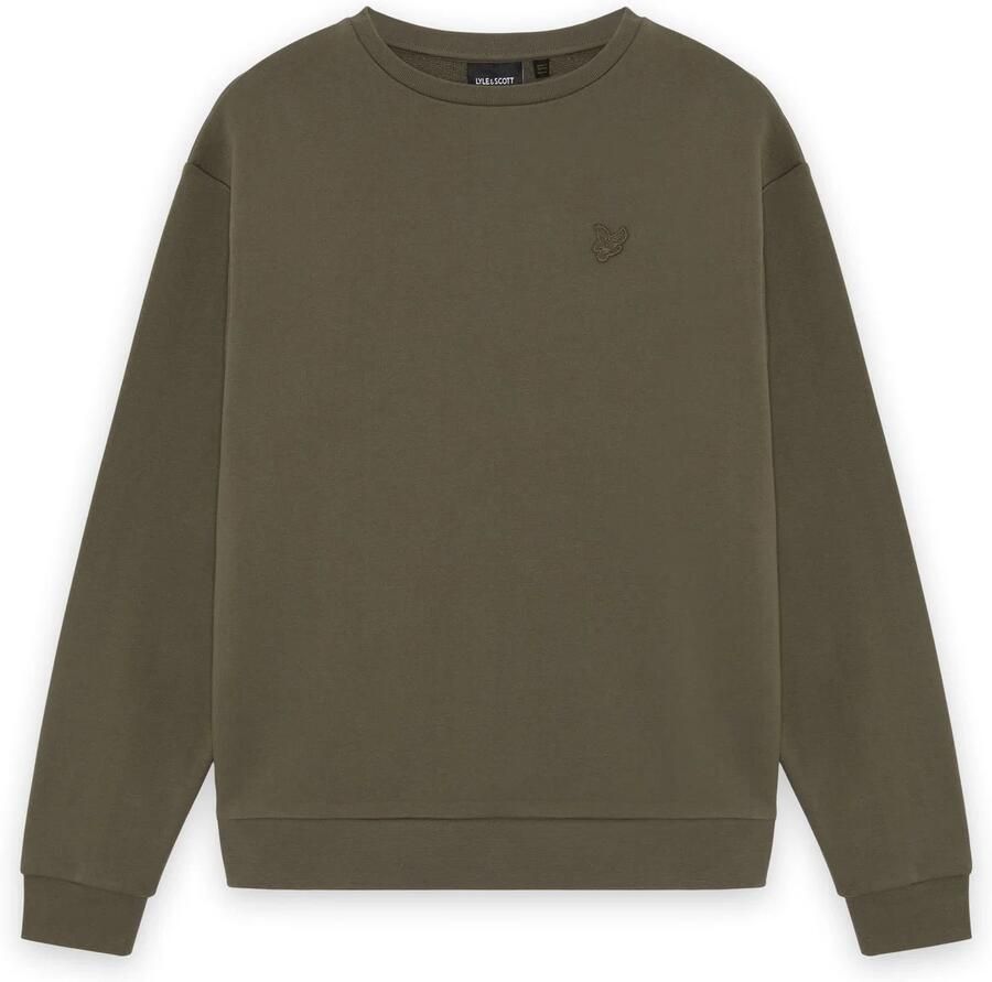 LYLE & SCOTT Truien & Vesten Drop Shoulder Crew Khaki - Foto 3