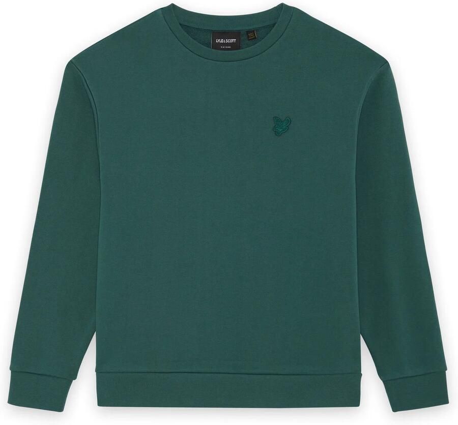 LYLE & SCOTT Truien & Vesten Drop Shoulder Crew Donkergroen - Foto 3