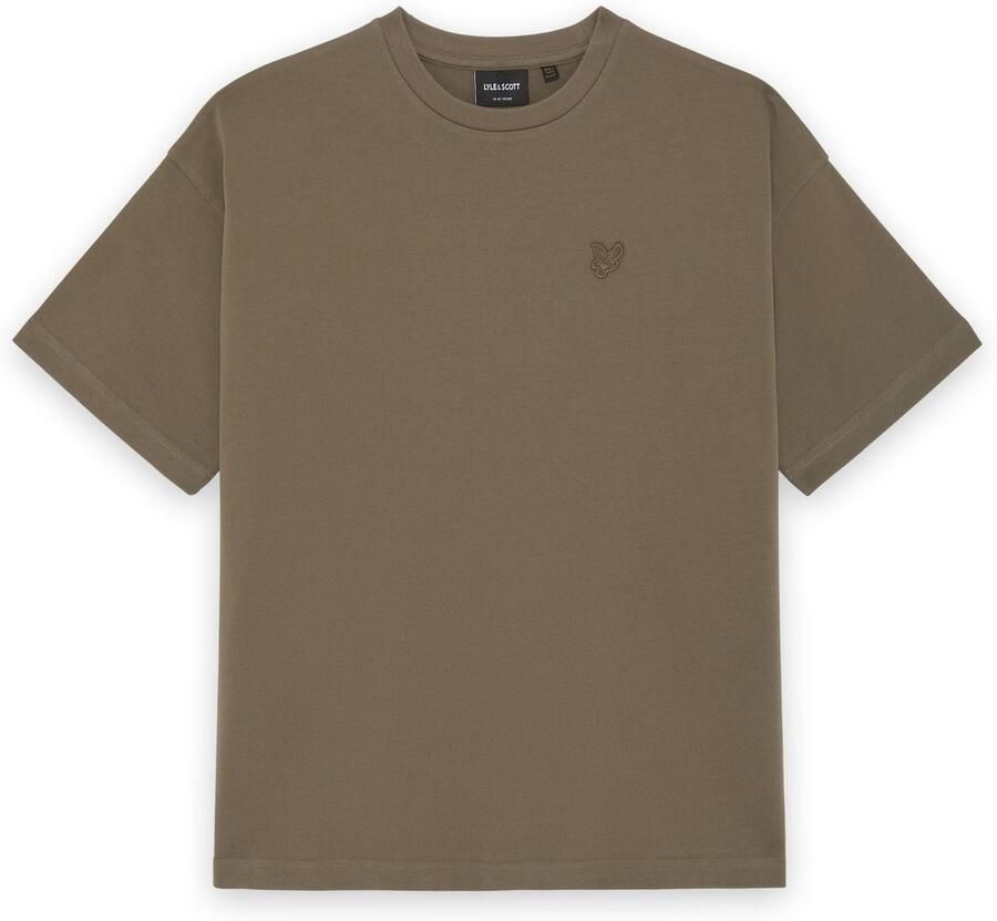 LYLE & SCOTT Polo's & T-shirts Heavy Weight Relaxed T-shirt Khaki - Foto 5