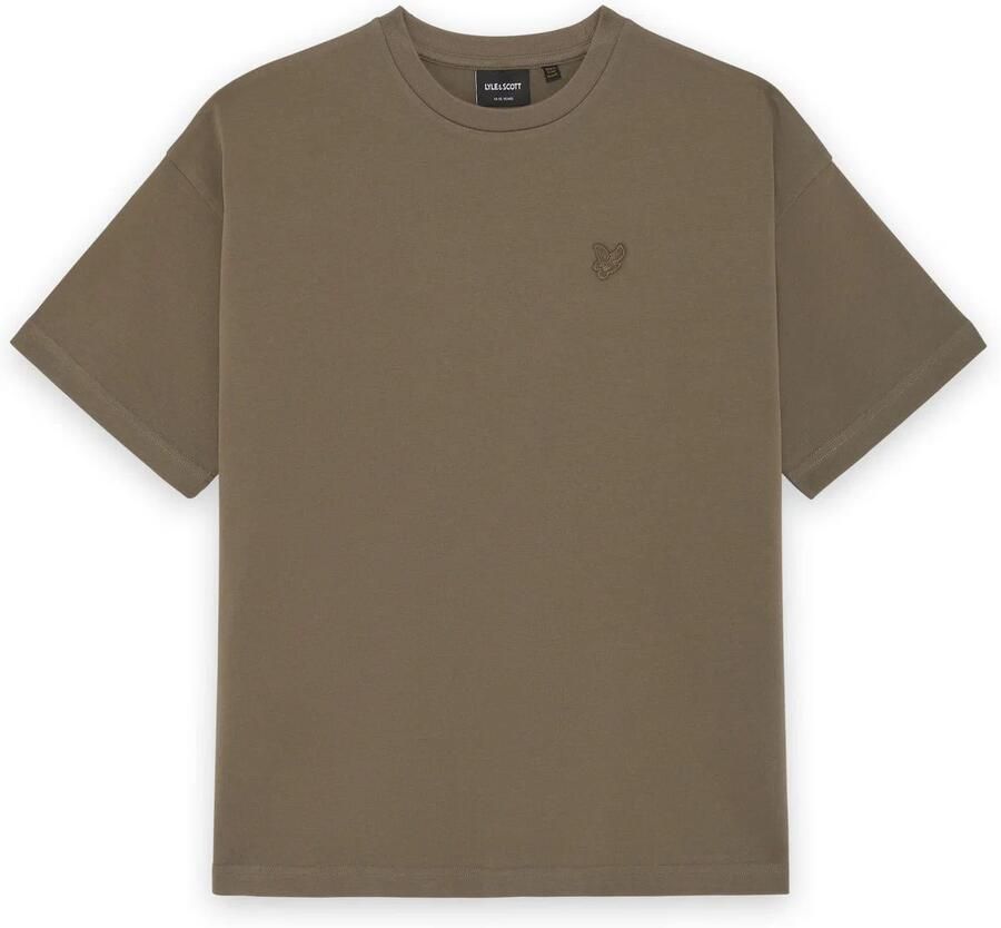 LYLE & SCOTT Polo's & T-shirts Heavy Weight Relaxed T-shirt Khaki - Foto 5