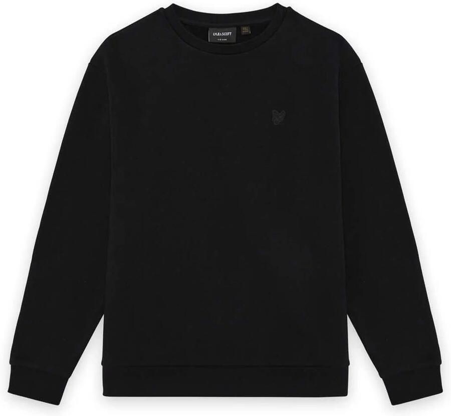LYLE & SCOTT Jongens Truien & Vesten Heavy Weight Drop Shoulder Crew Neck Zwart - Foto 3