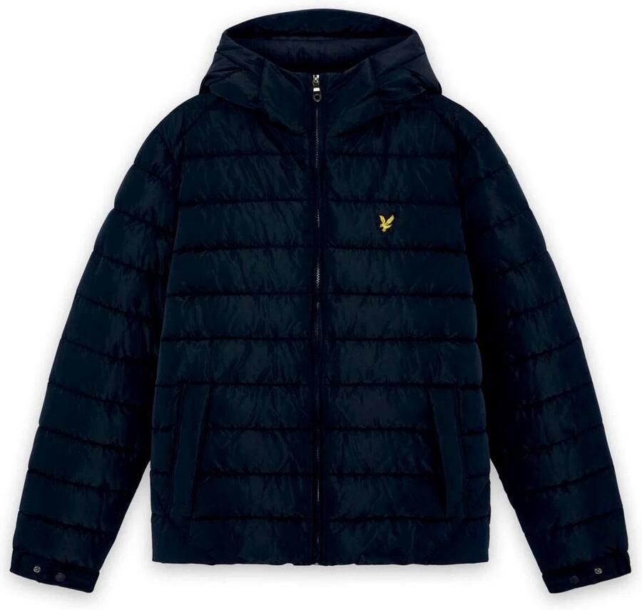 Lyle & Scott gewatteerde jas donkerblauw - Foto 3