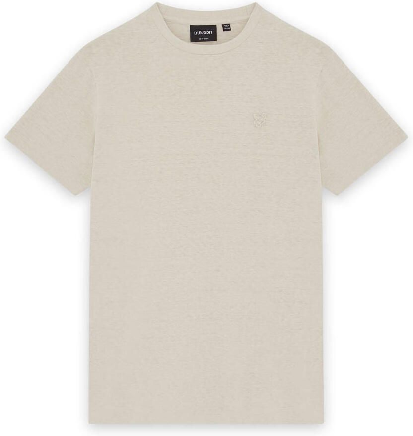 LYLE & SCOTT Polo's & T-shirts Linen Blend T-shirt Zand - Foto 3