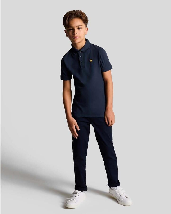 Lyle & Scott polo SPB2000V navy Blauw Jongens Katoen Polokraag Effen 134 140