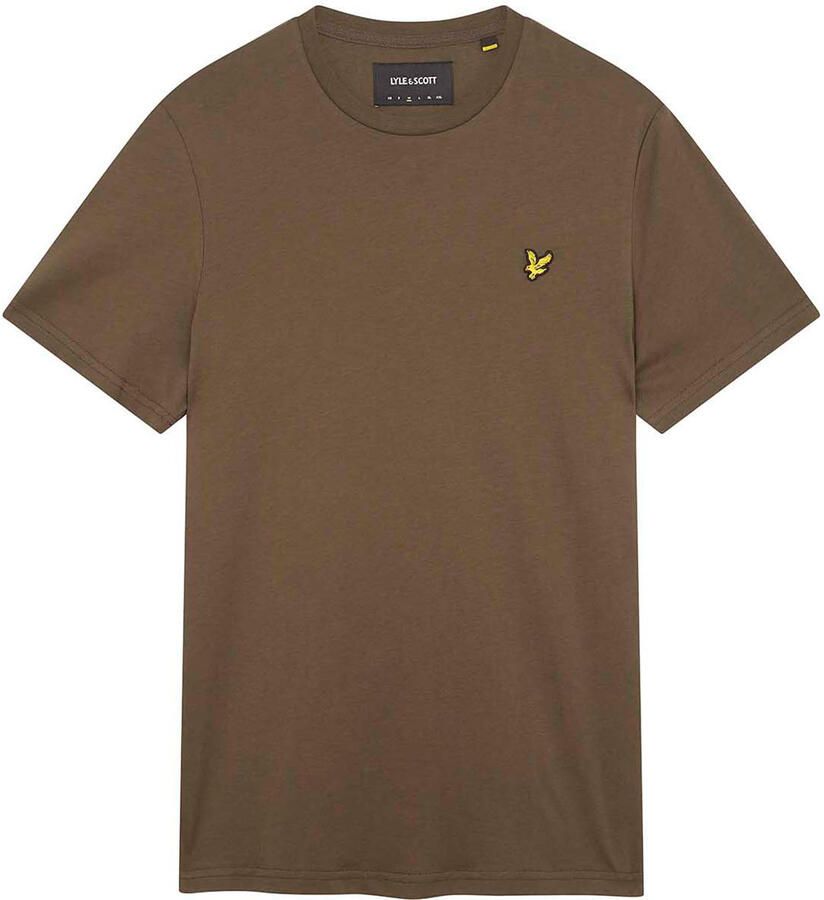 Lyle & Scott Groen Basic T-Shirt van Hoge Kwaliteit Olijf 100% Katoen Green Heren - Foto 5