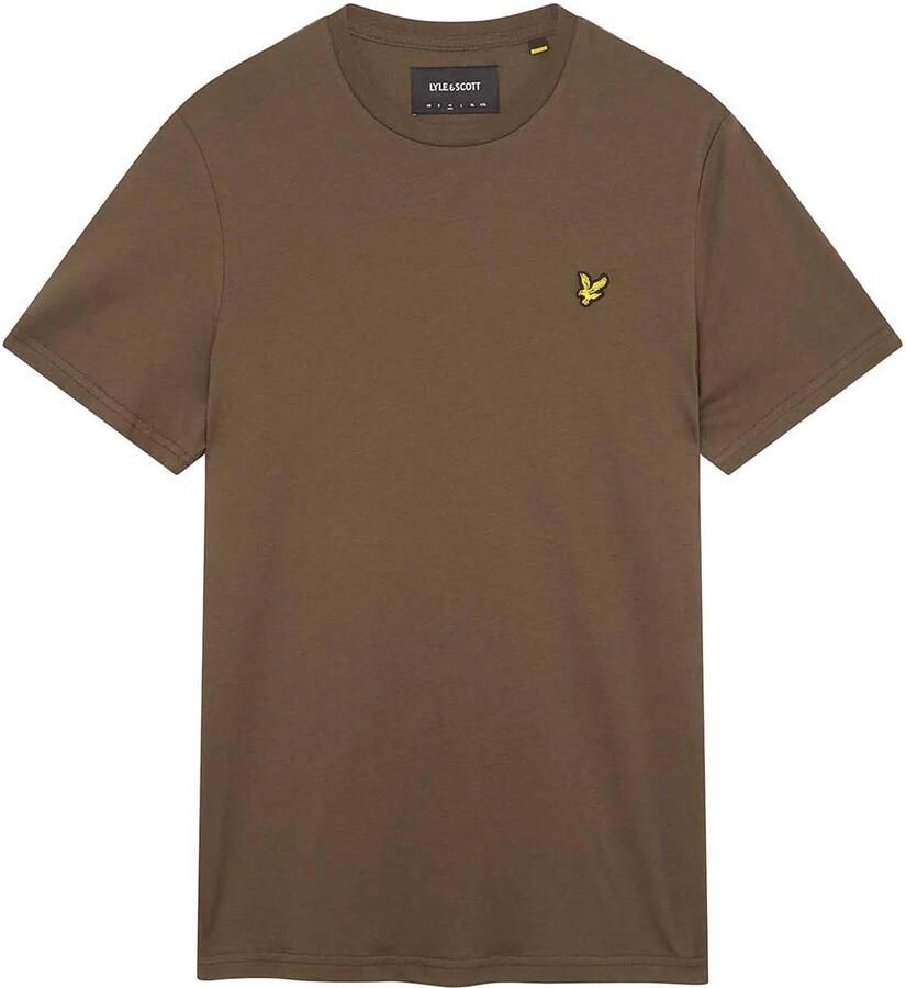 Lyle & Scott Groen Basic T-Shirt van Hoge Kwaliteit Olijf 100% Katoen Green Heren - Foto 5
