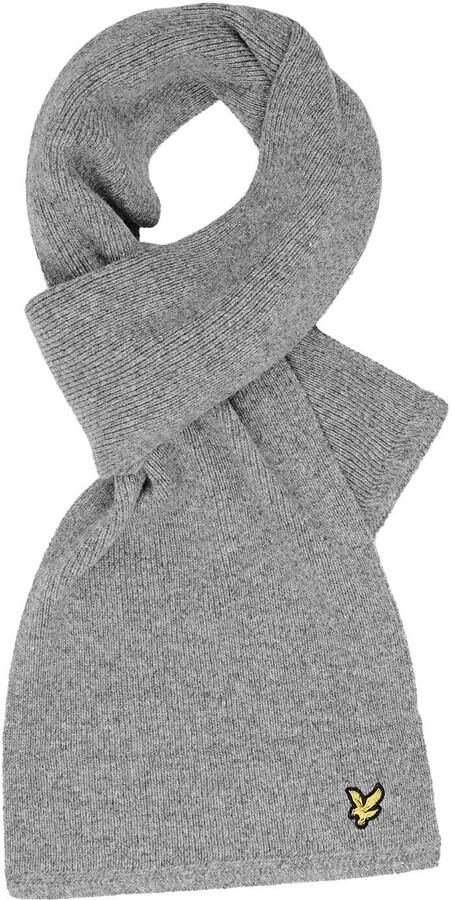 Lyle & Scott Geribbelde Sjaal in Koel Grijs Gray Unisex