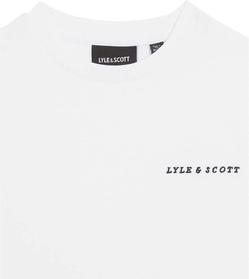 LYLE & SCOTT Jongens Polo's & T-shirts Script Embroidered T-shirt Wit