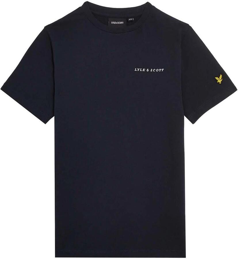 Lyle & Scott T-shirt TSB2012V donkerblauw Jongens Katoen Ronde hals Effen 140 146