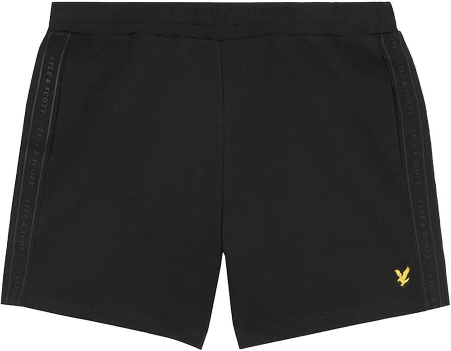 Lyle & Scott Mid Bottoms Tape Shorts Black Heren