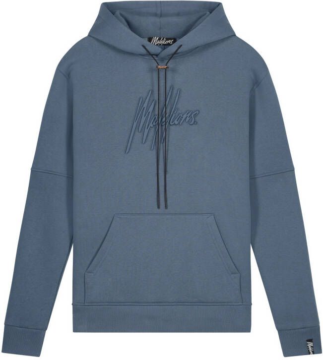Malelions hoodie met logo vintage blue