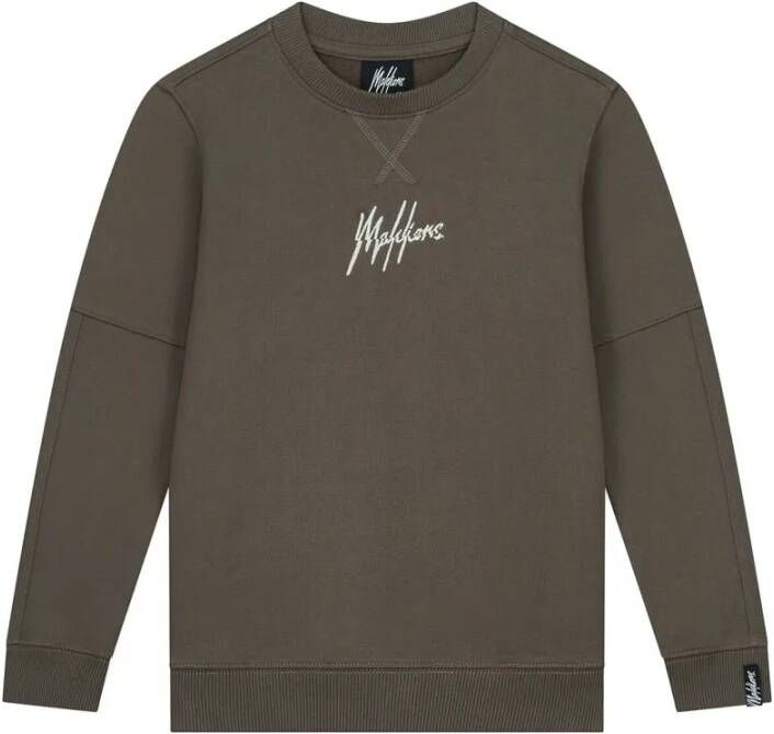 lions sweater Split Essentials met logo bruin beige Logo 140