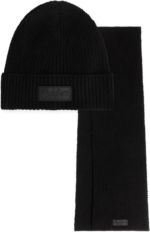 Malelions Ribbed Beanie Scarf Set
